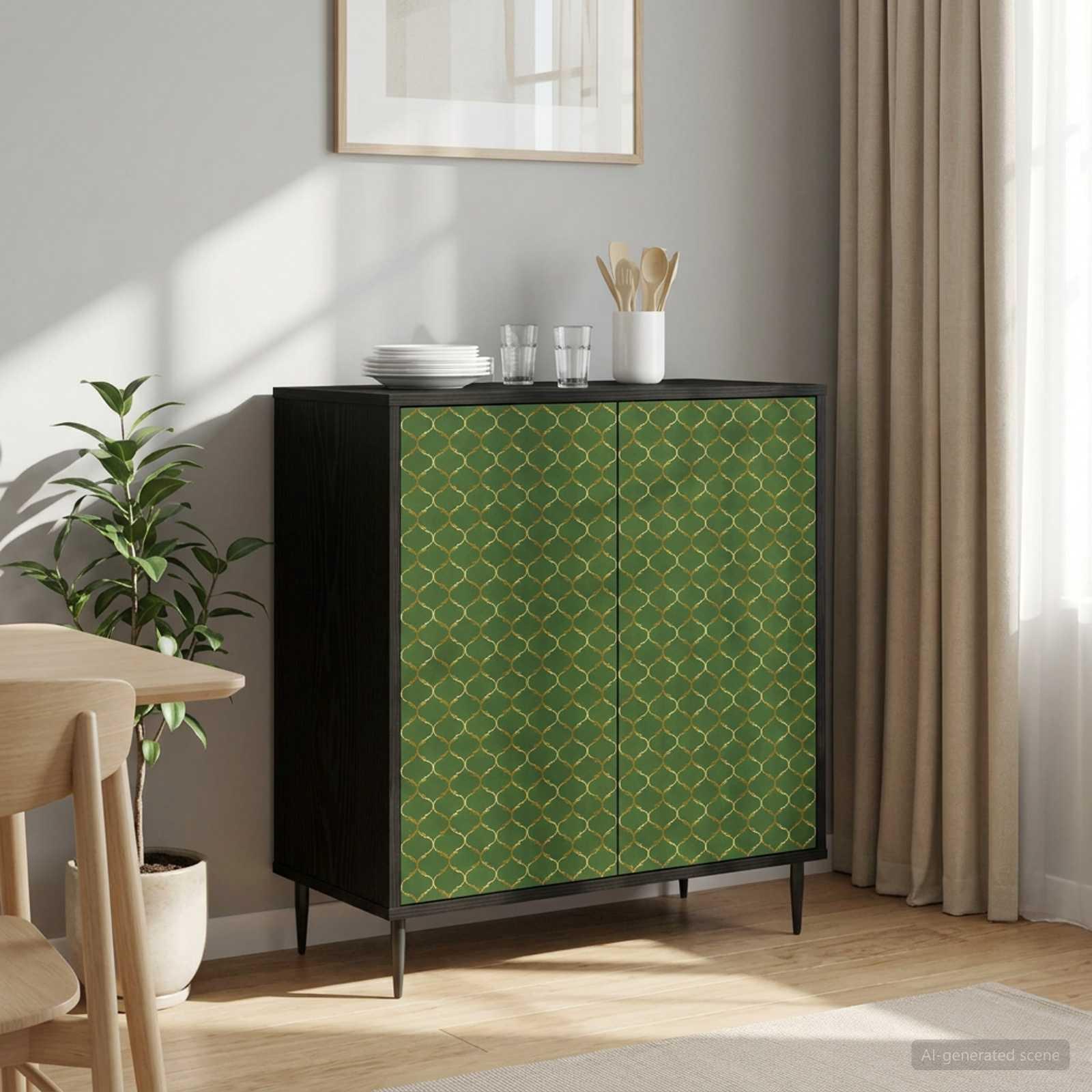 Sideboard GELEEN i sort eg 69 x 33 x 76 cm