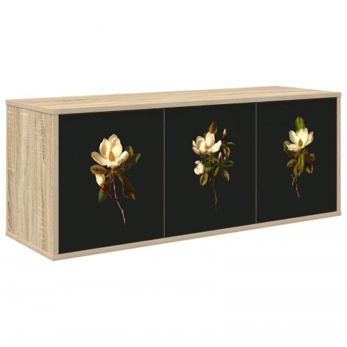 Væghængt TV-skab BREMEN 102 x 33 x 40 cm i sonoma-eg