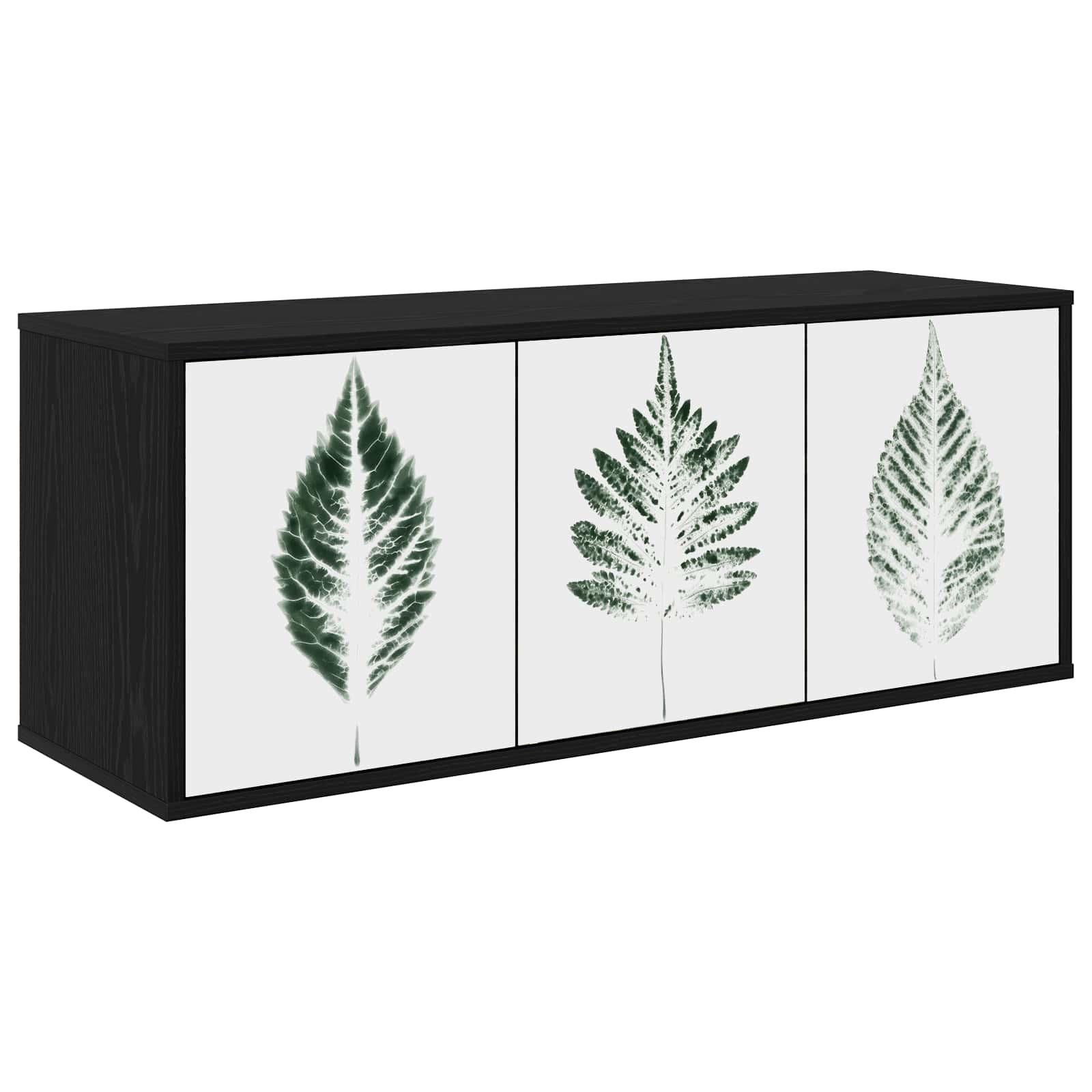 Væghængt TV-skab HANAU 102 x 33 x 40 cm i sort eg