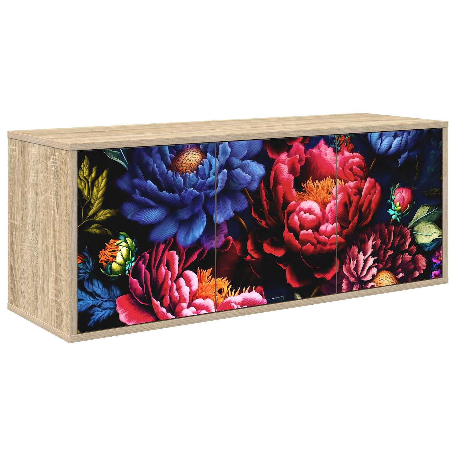 Væghængt TV-skab KIEL 102 x 33 x 40 cm i sonoma-eg