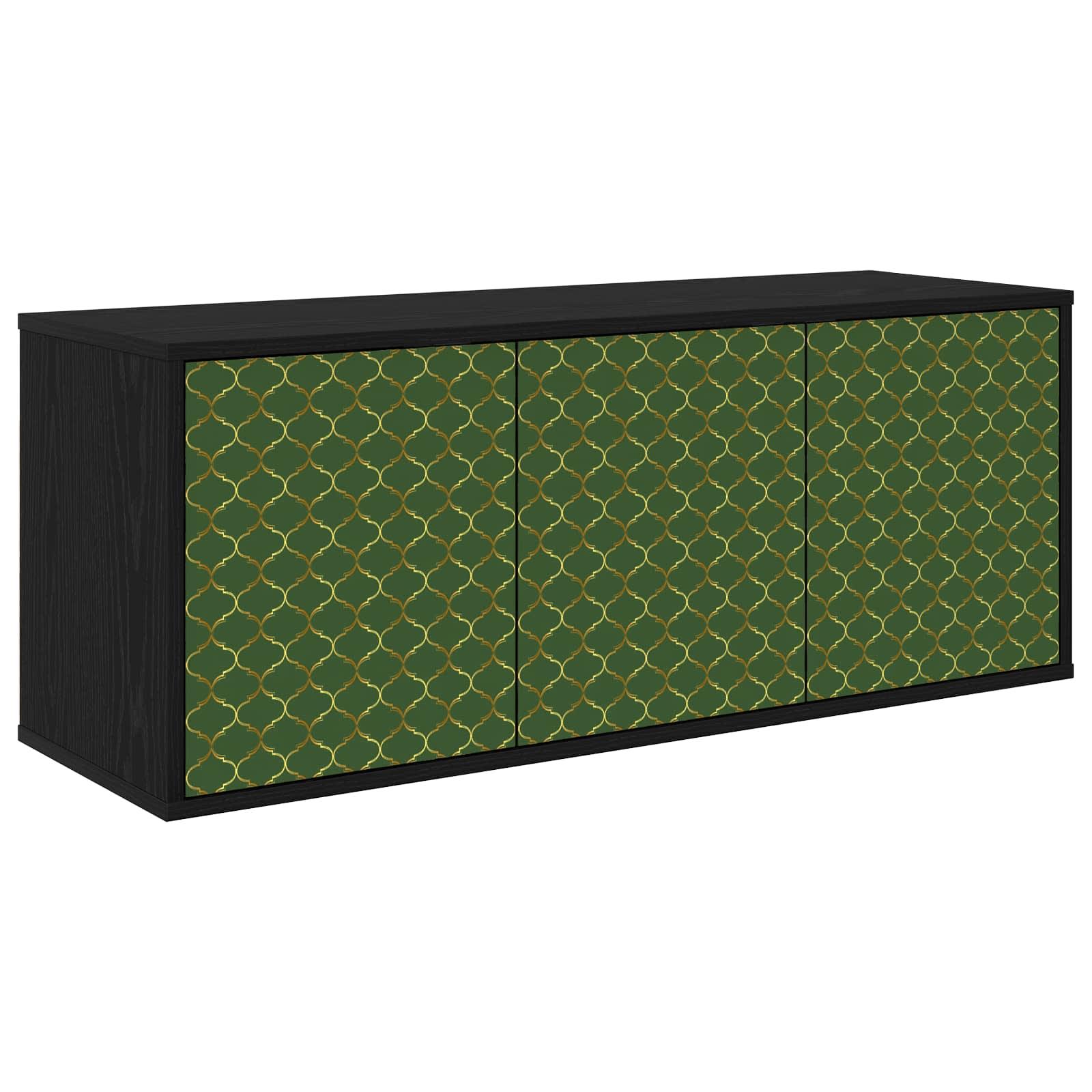 Væghængt TV-skab GELEEN 102 x 33 x 40 cm i sort eg