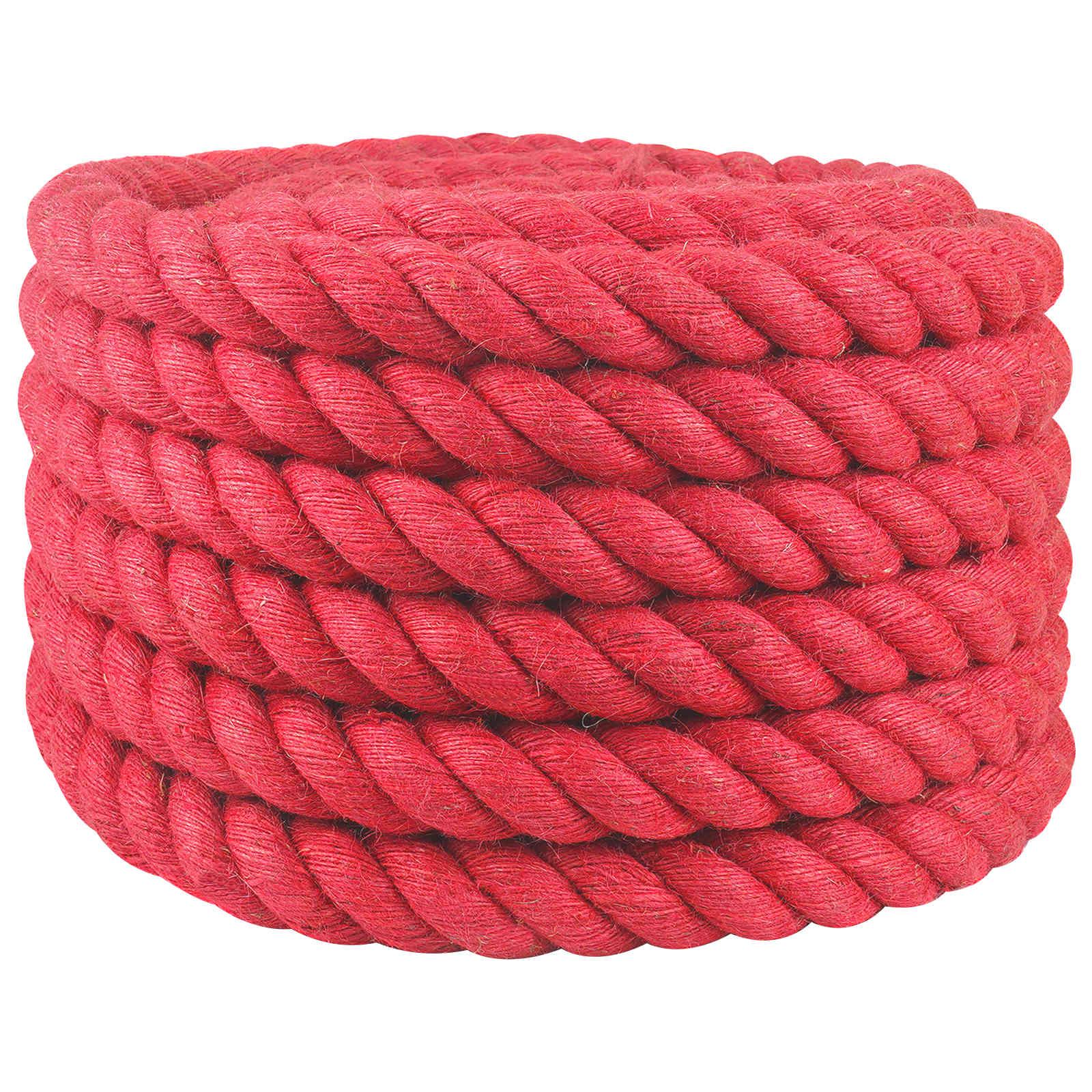 Jute reb 36 mm rød 10 m - 100% Tossa jute