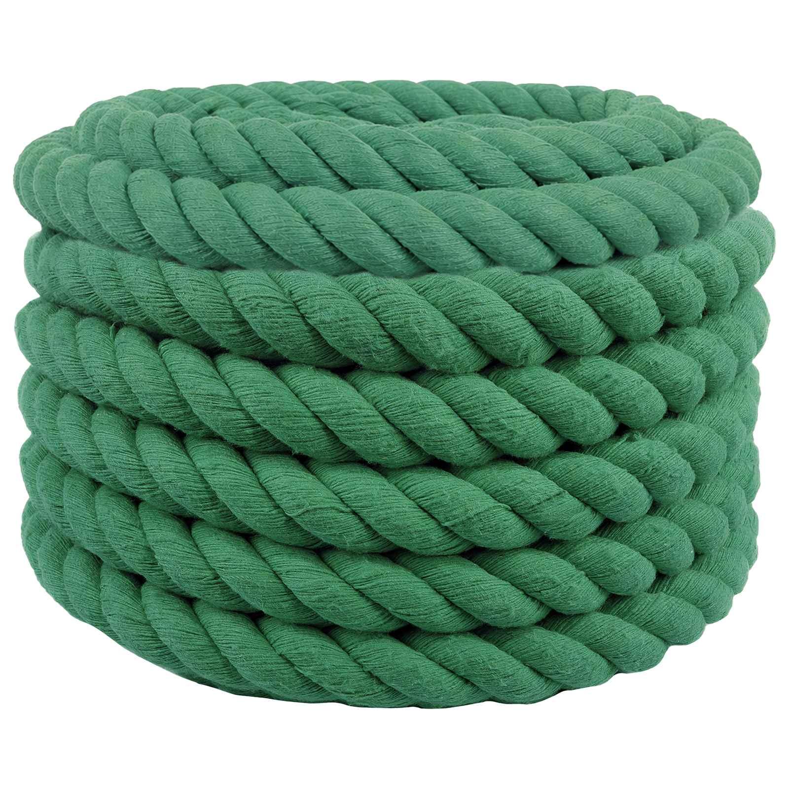 Bomulds snor 60 mm 5 m grøn - 100% bomuld
