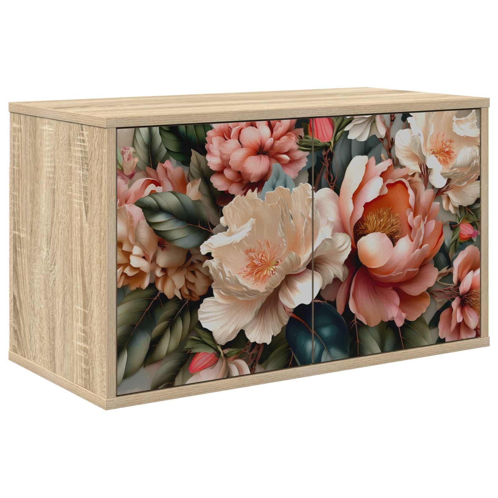 Væghængt TV-skab BORNE 69 x 33 x 40 cm i sonoma-eg