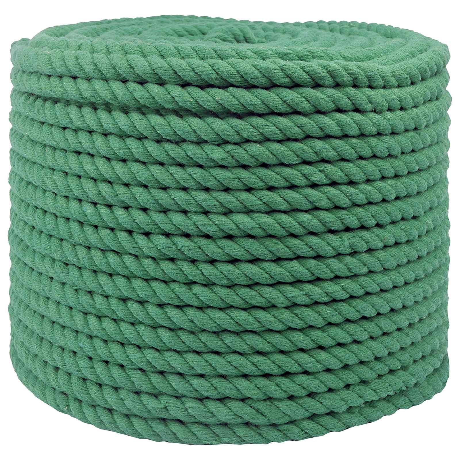 Bomuldssnor 14 mm 100 m grøn - 100% bomuld