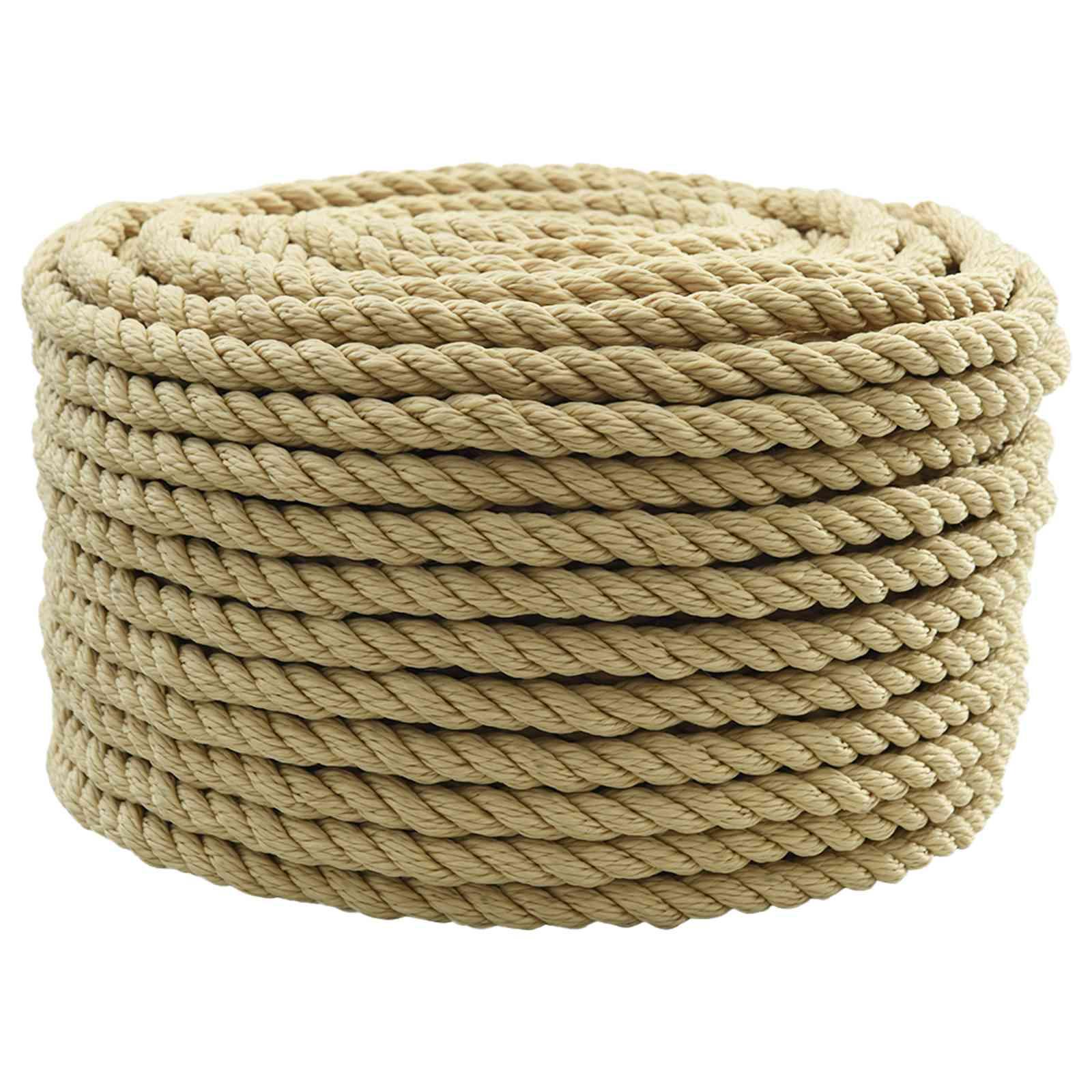 Bådsnor 10 mm 100 m naturfarvet polypropylenreb