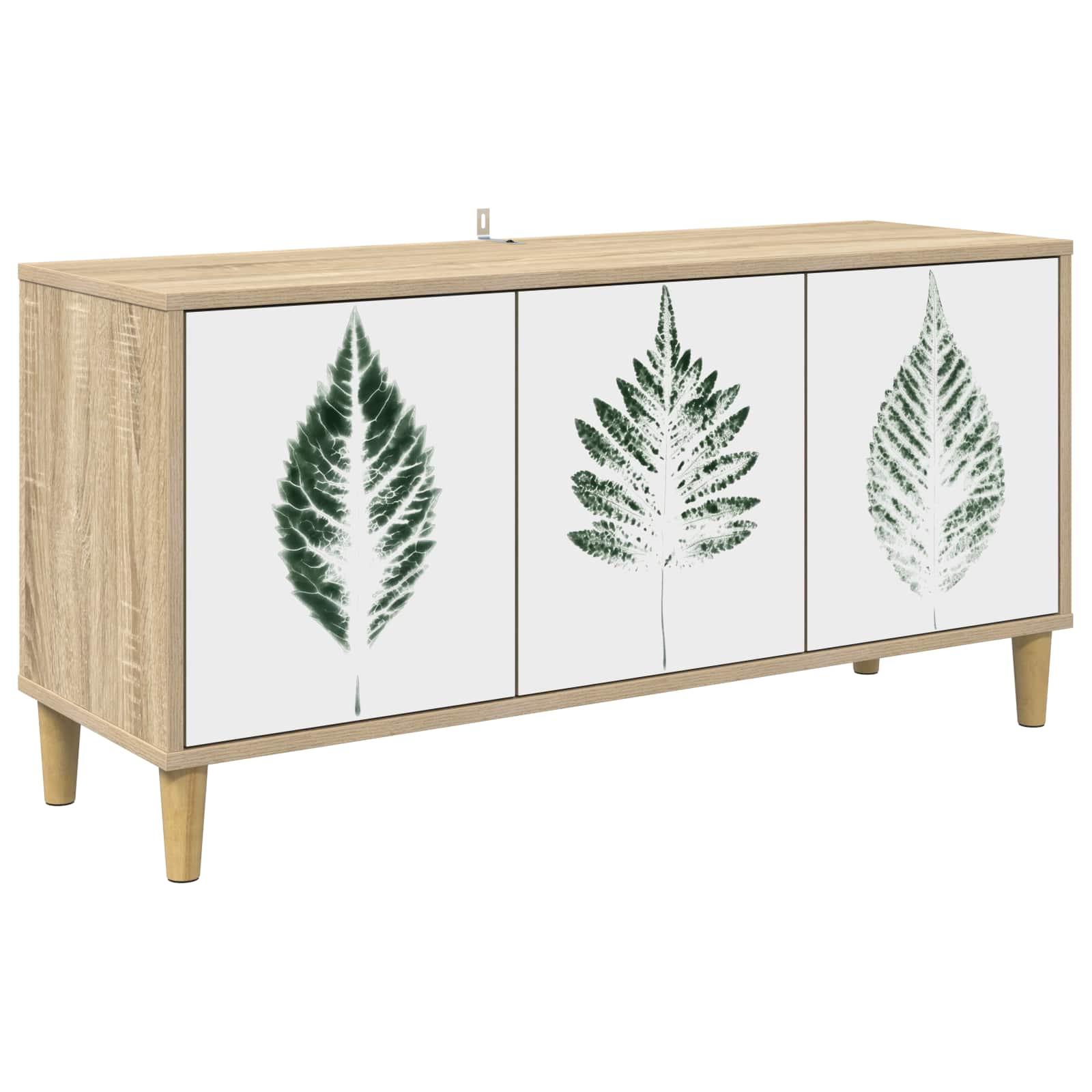 TV-skab HANAU 102 x 33 x 50 cm i sonoma-eg med 3 låger