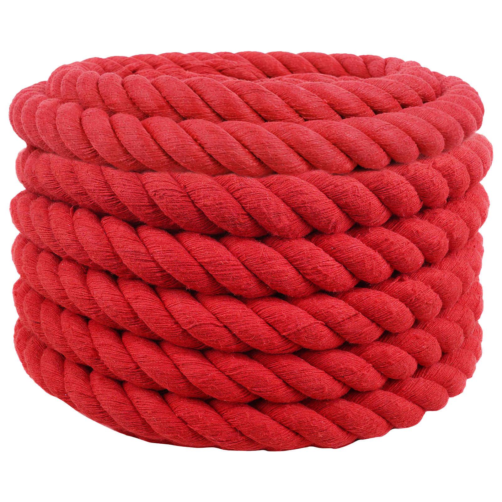 Bomuldssnor 36 mm 10 m rød - 100% bomuld