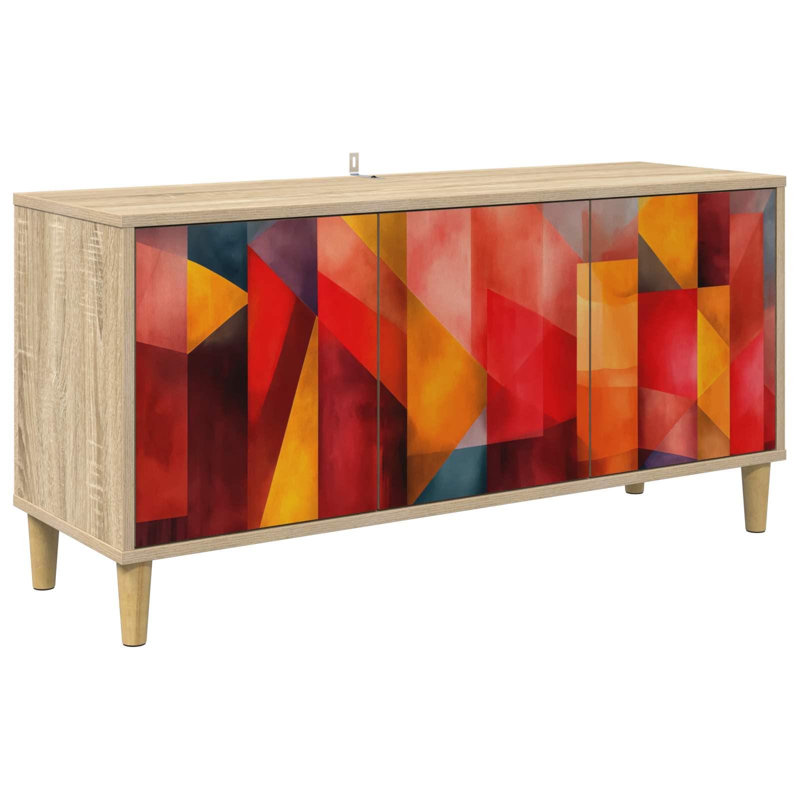 TV-skab HEESCH 102 x 33 x 50 cm i sonoma-eg med 3 døre