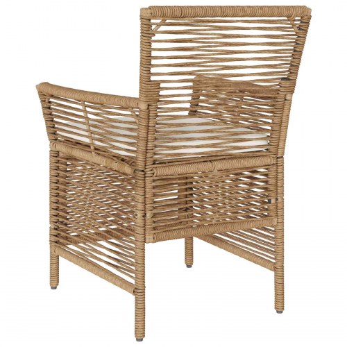 Udestole 2 stk. i beige og creme polyrattan