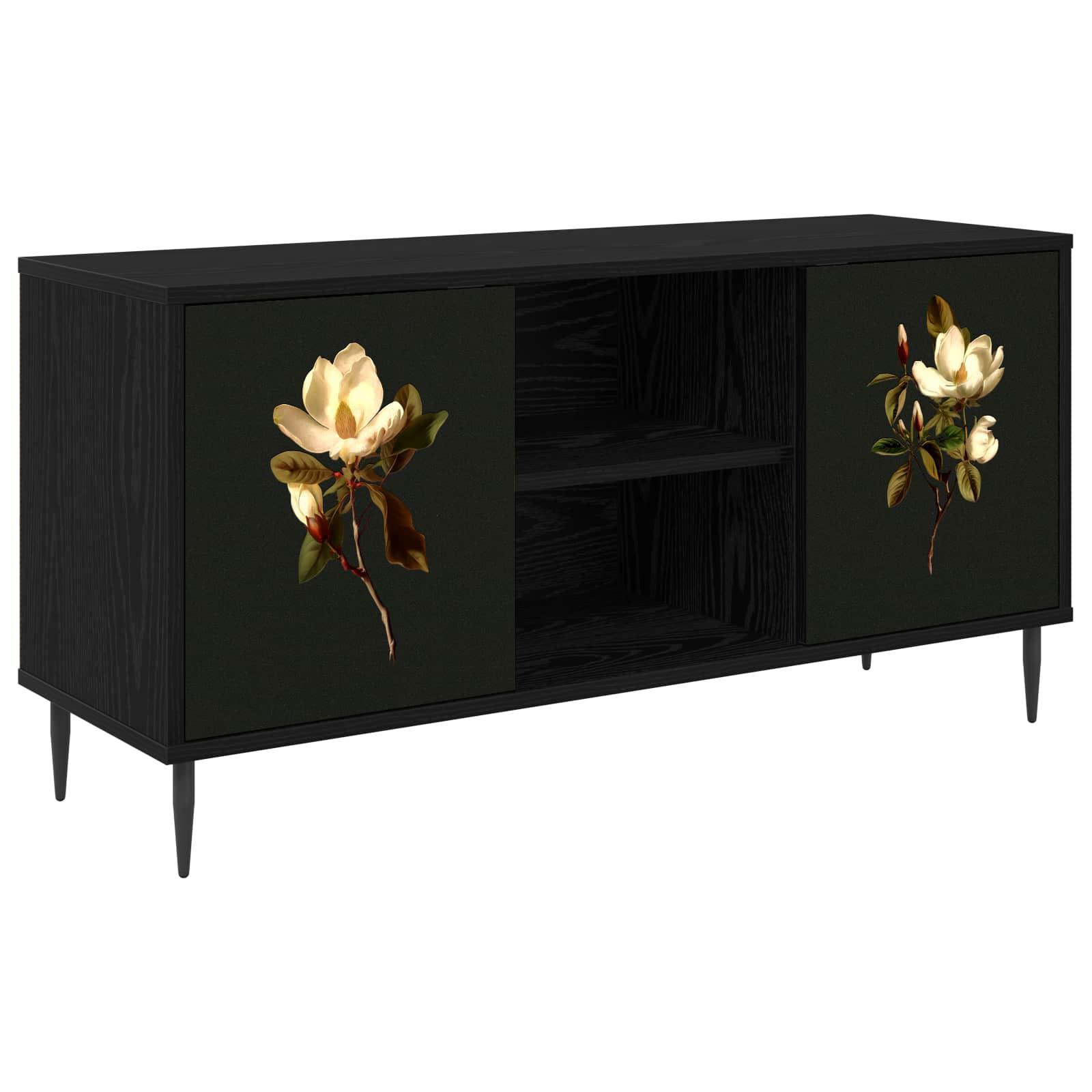 TV-skab BREMEN 102 x 33 x 51 cm i sort eg med 2 døre