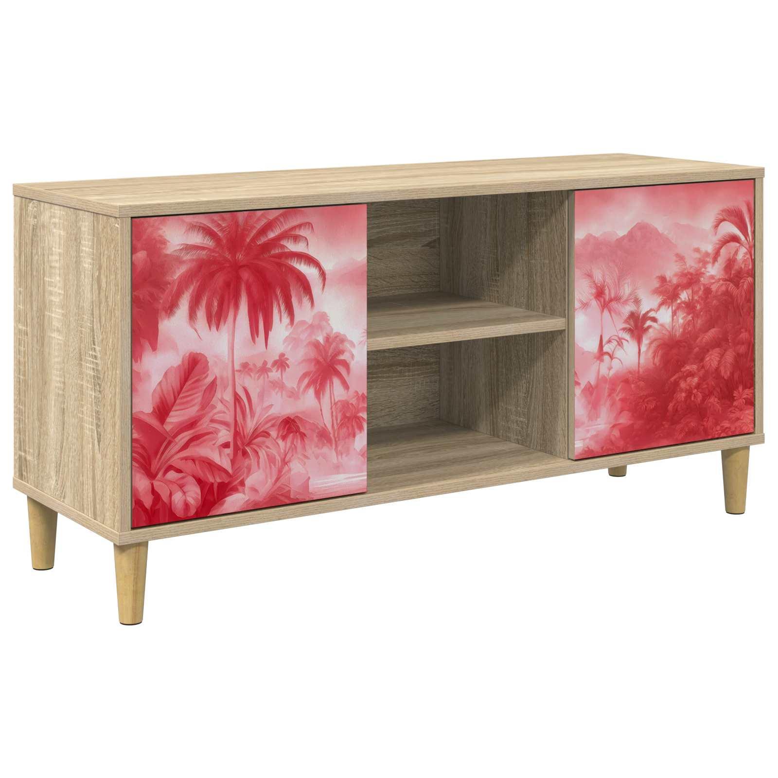 TV-skab AACHEN 102 x 33 x 50 cm i sonoma-eg konstrueret træ