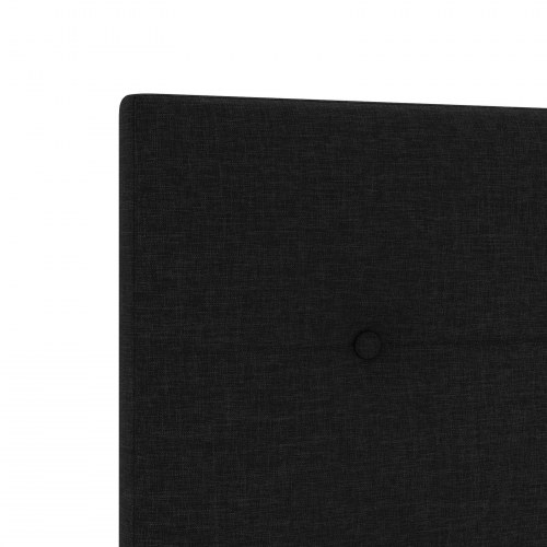 Boksmadrasseng med topmadras og hovedgærde 80 x 200 cm - sort stof