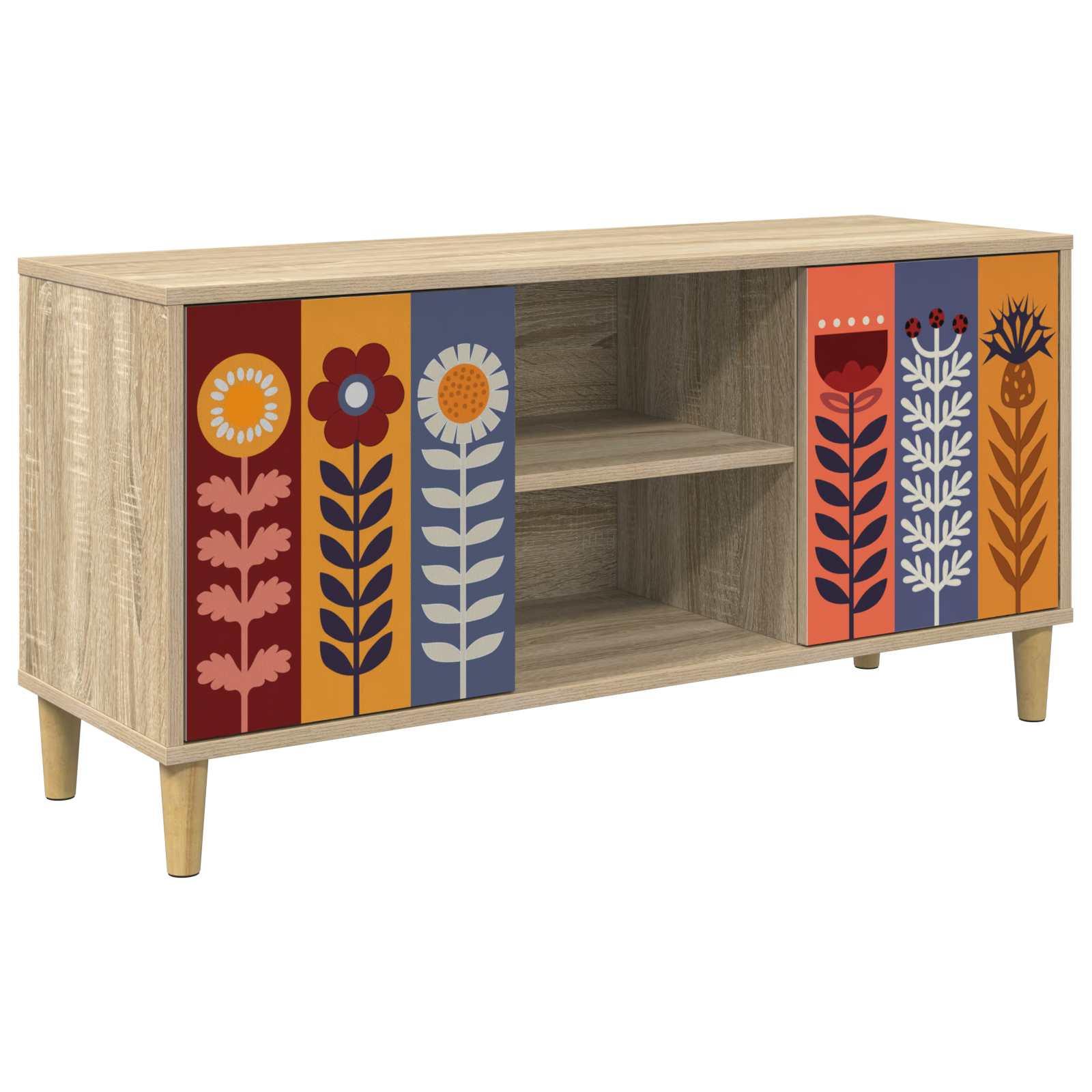 TV-skab ESSEN 102 x 33 x 50 cm i sonoma-eg med 2 låger