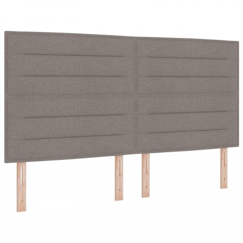 Boksmadras seng med topmadras gråbrun 140 x 190 cm stof