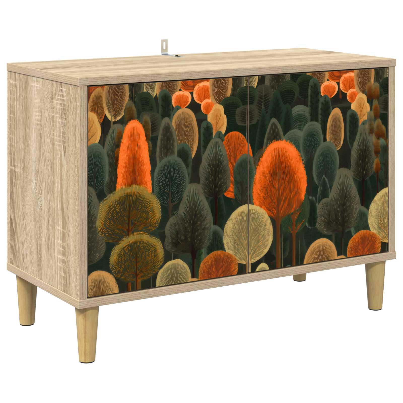 TV-skab ZAANDAM 69 x 33 x 50 cm i sonoma-eg med 2 døre