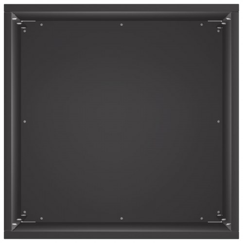 Blomsterkrukke til udendørs brug 30 x 30 x 50 cm sort i koldvalset stål