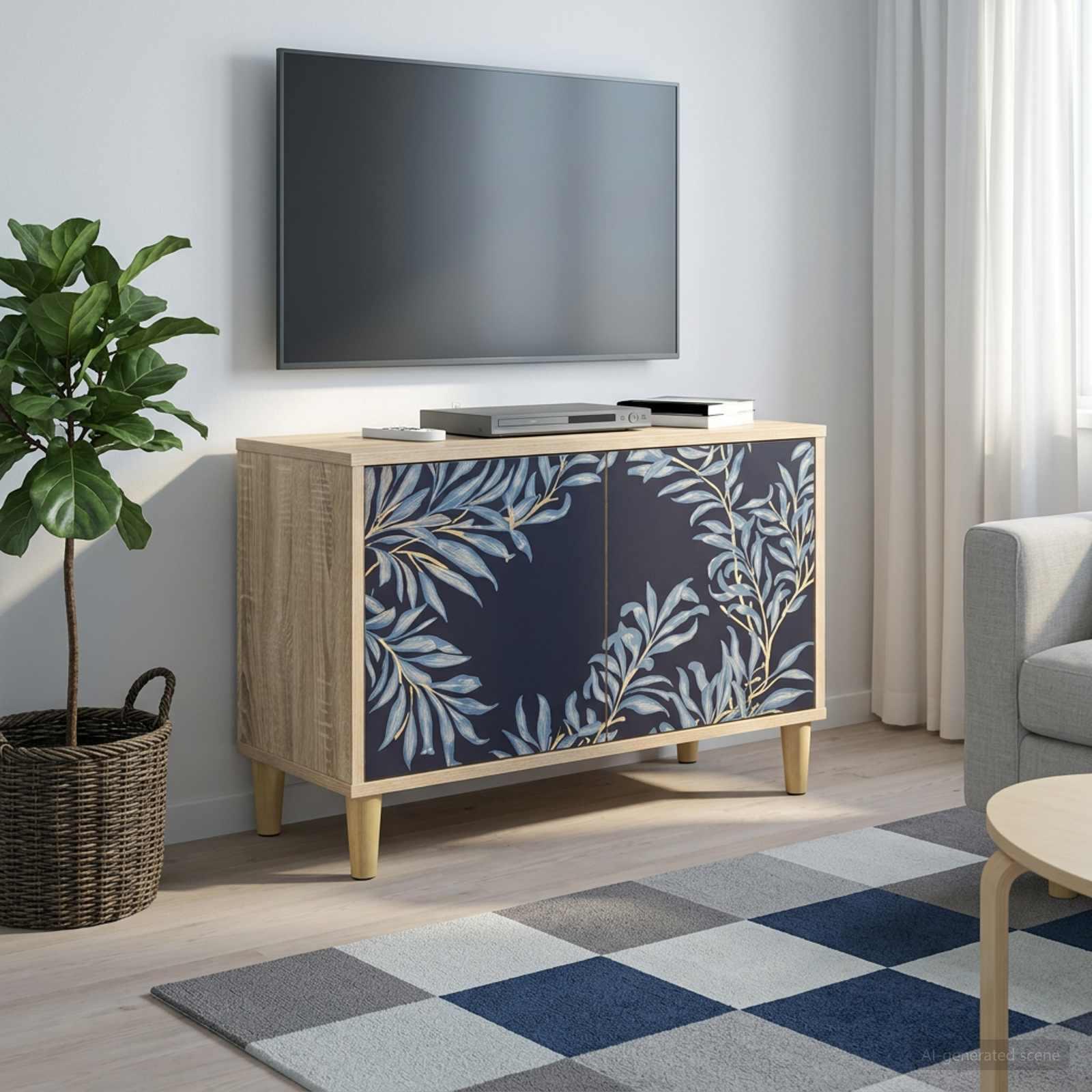 TV-skab DOKKUM 69 x 33 x 50 cm i sonoma-eg med 2 døre