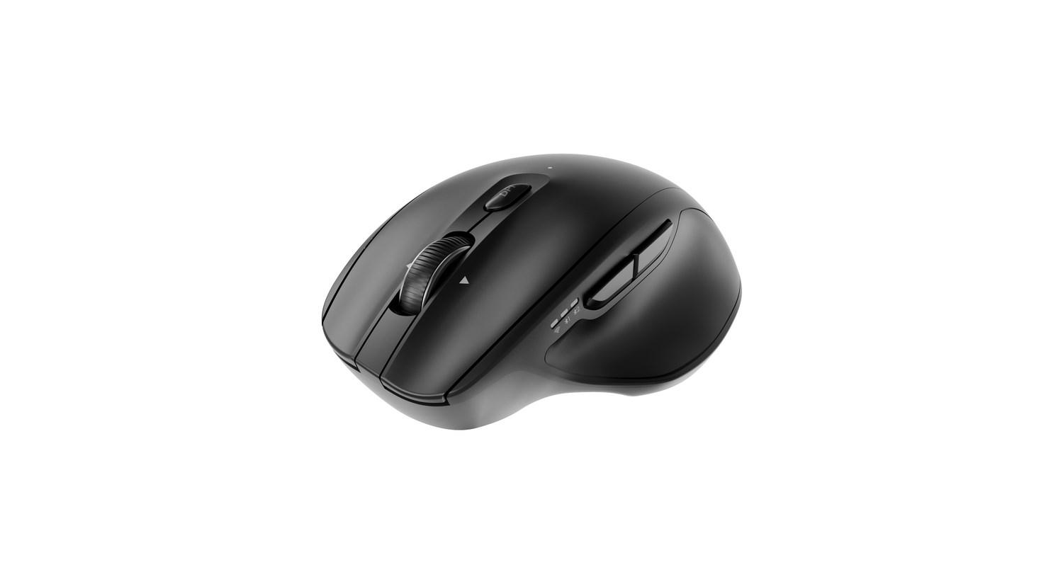 Gembird MUSW2-6B-02 trådløs dual-mode mus med Bluetooth og 2,4 GHz, 2400 DPI, 6 knapper, sort