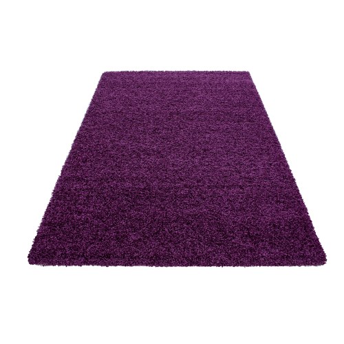 LIFE Unicolor violet shaggy tæppe rektangulært