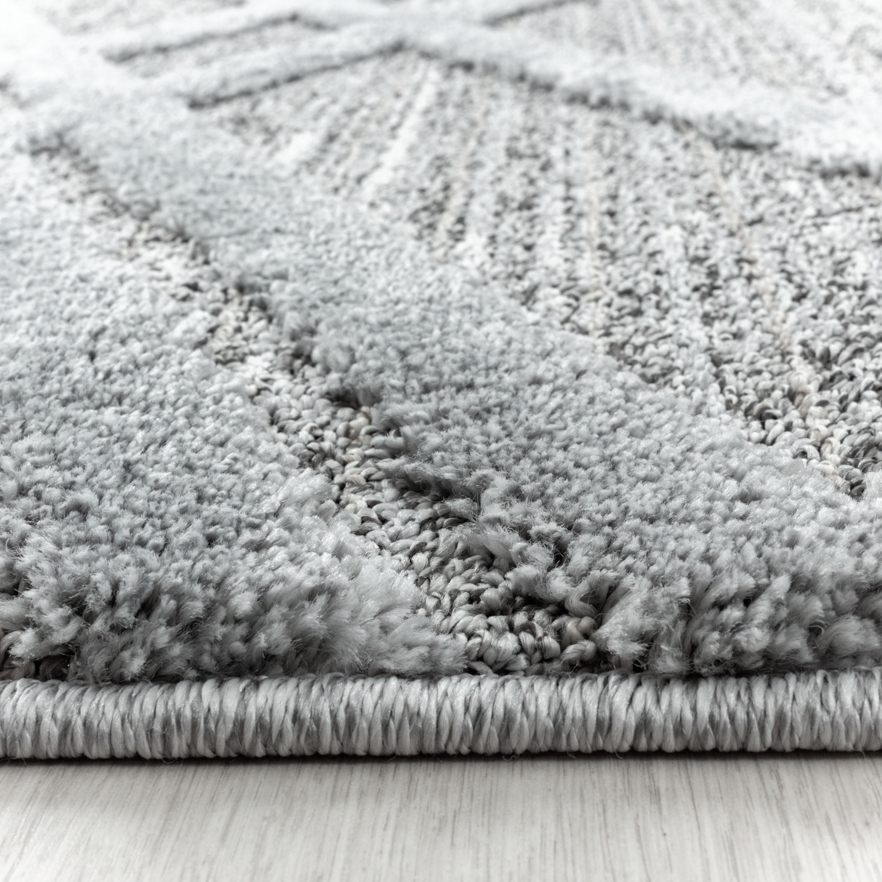 PISA Boho grå løber shaggy tæppe - 80 x 250 cm