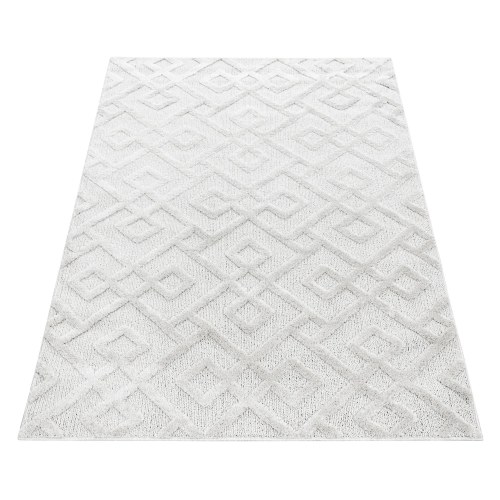 Shaggy tæppe PISA geometrisk creme - rektangel