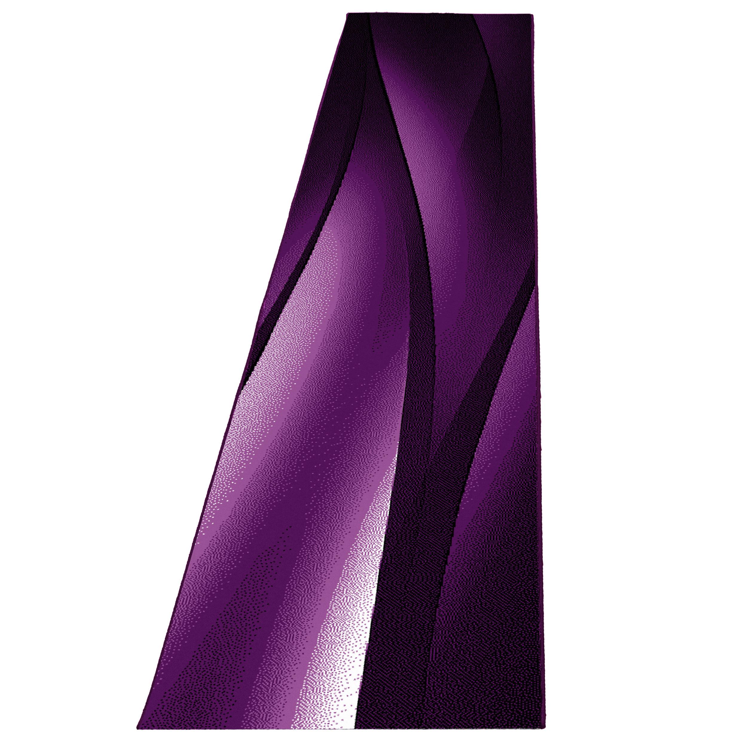 PLUS Ombre violet løber 80 x 300 cm kortluvet tæppe - 80 x 300 cm