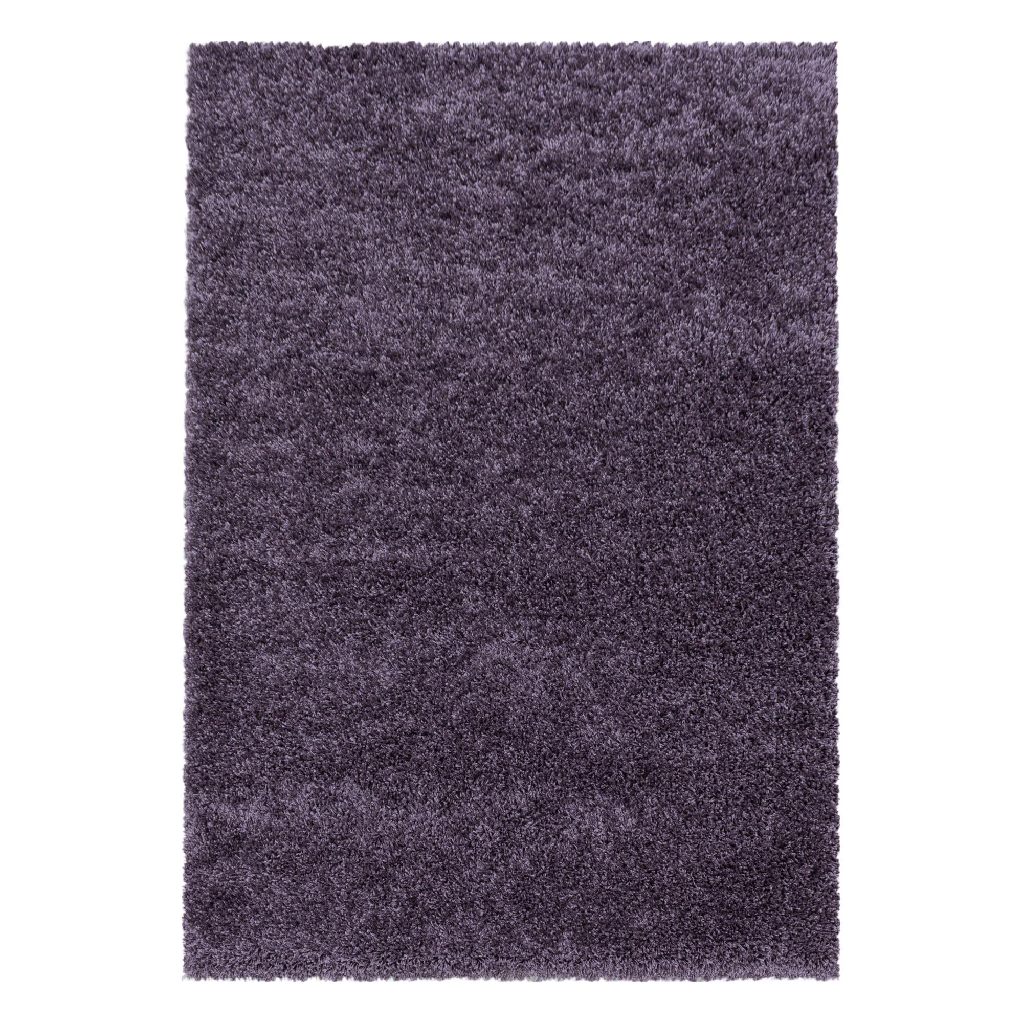 SYDNEY unicolor shaggy tæppe rektangel - violet - 120 x 170 cm