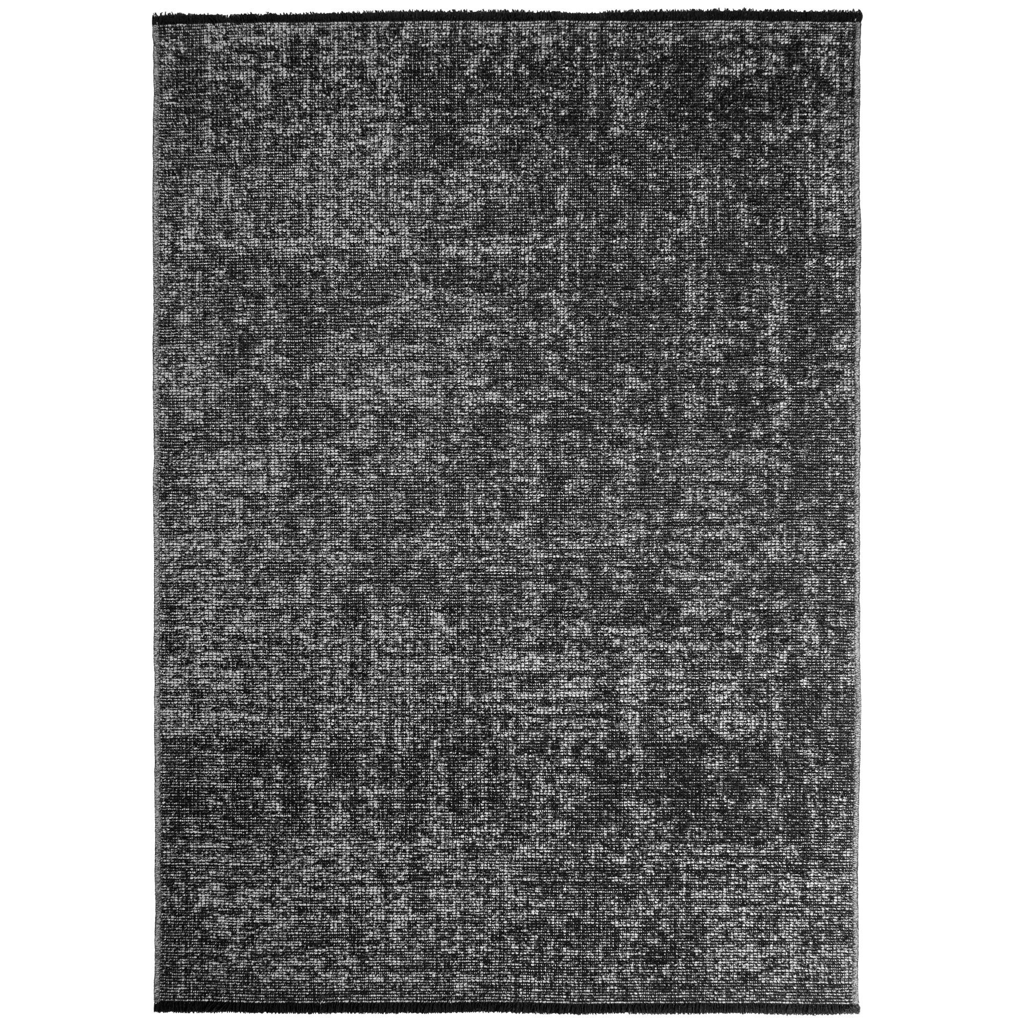 SPACE kortluvet tæppe i grå - rektangulært gulvtæppe med skridsikker bagside - 240 x 340 cm