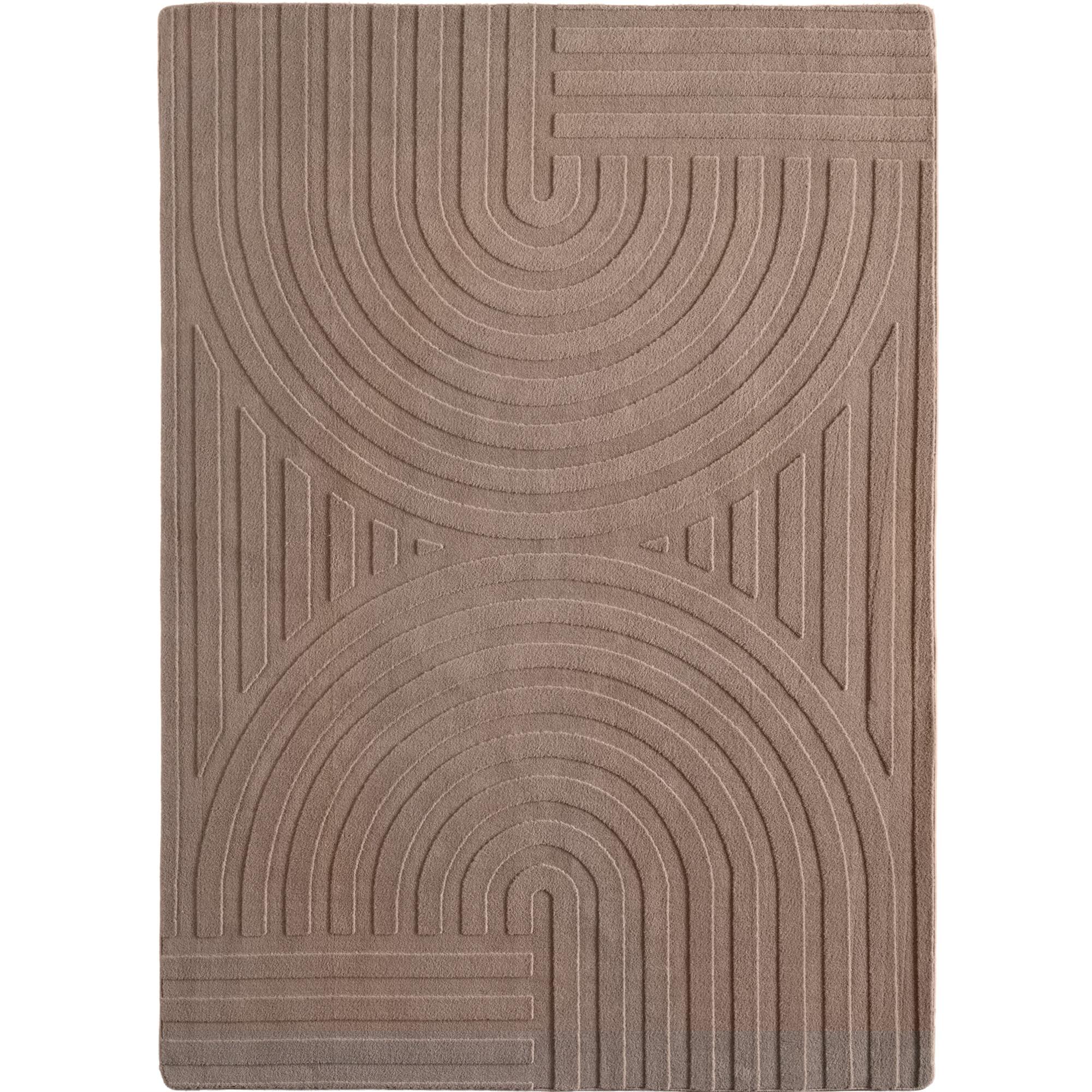 POMPEI boho kortluvet gulvtæppe rektangel - beige - 140 x 200 cm