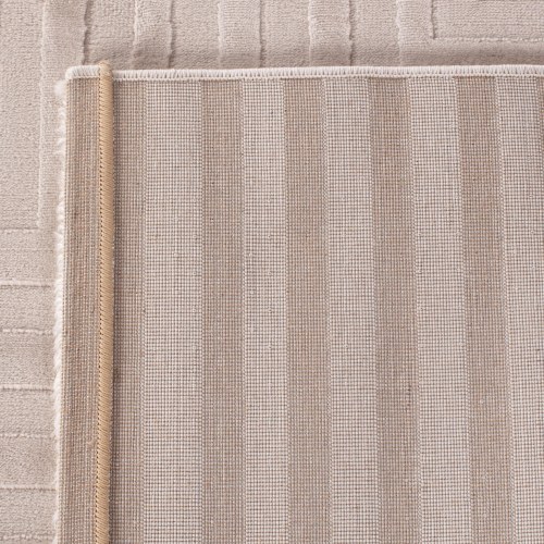 SAHARA beige rektangulært kortluvet tæppe med 3D-design 120 x 170 cm