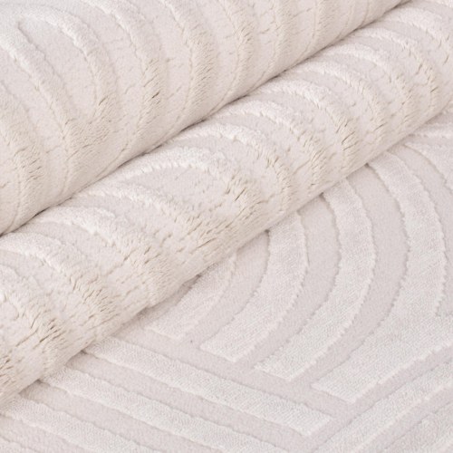 Kortluvet tæppe SAHARA 3D Design - creme