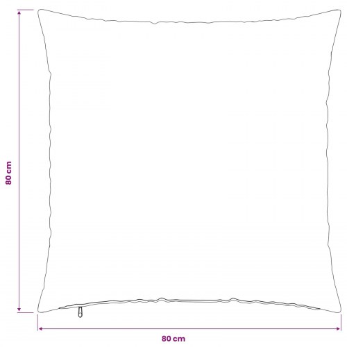 Pyntepuder HEERLEN 2 stk. 80 x 80 cm gråbrun i PV fleece