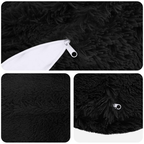 Pyntepude HEERLEN 6 stk. Ø 60 cm sort i PV fleece