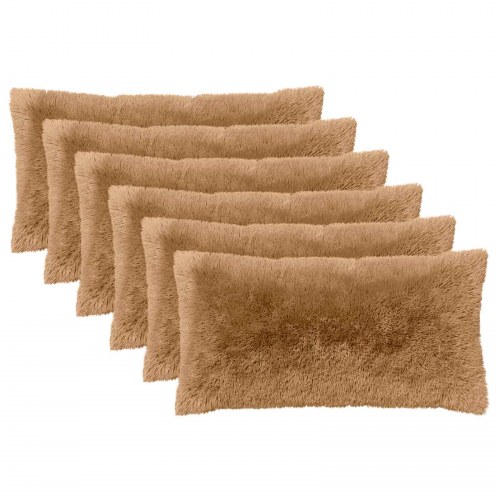 Pyntepuder HEERLEN 2 stk. 40 x 70 cm gråbrun i PV fleece