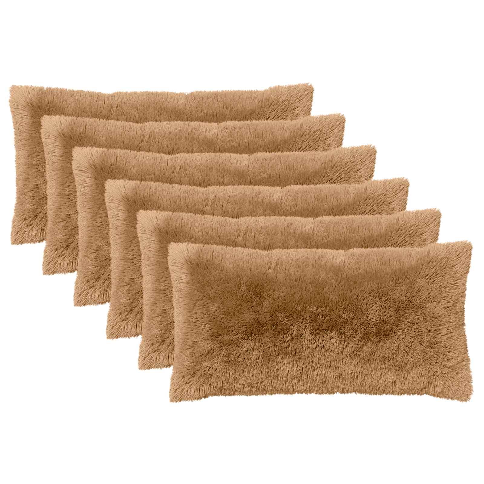 Pyntepuder HEERLEN 2 stk. 40 x 70 cm gråbrun i PV fleece