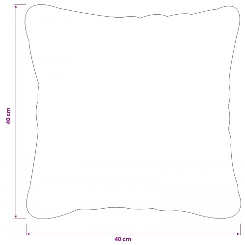 Pude med pude HEERLEN 12 stk. sort PV fleece 40 x 40 cm