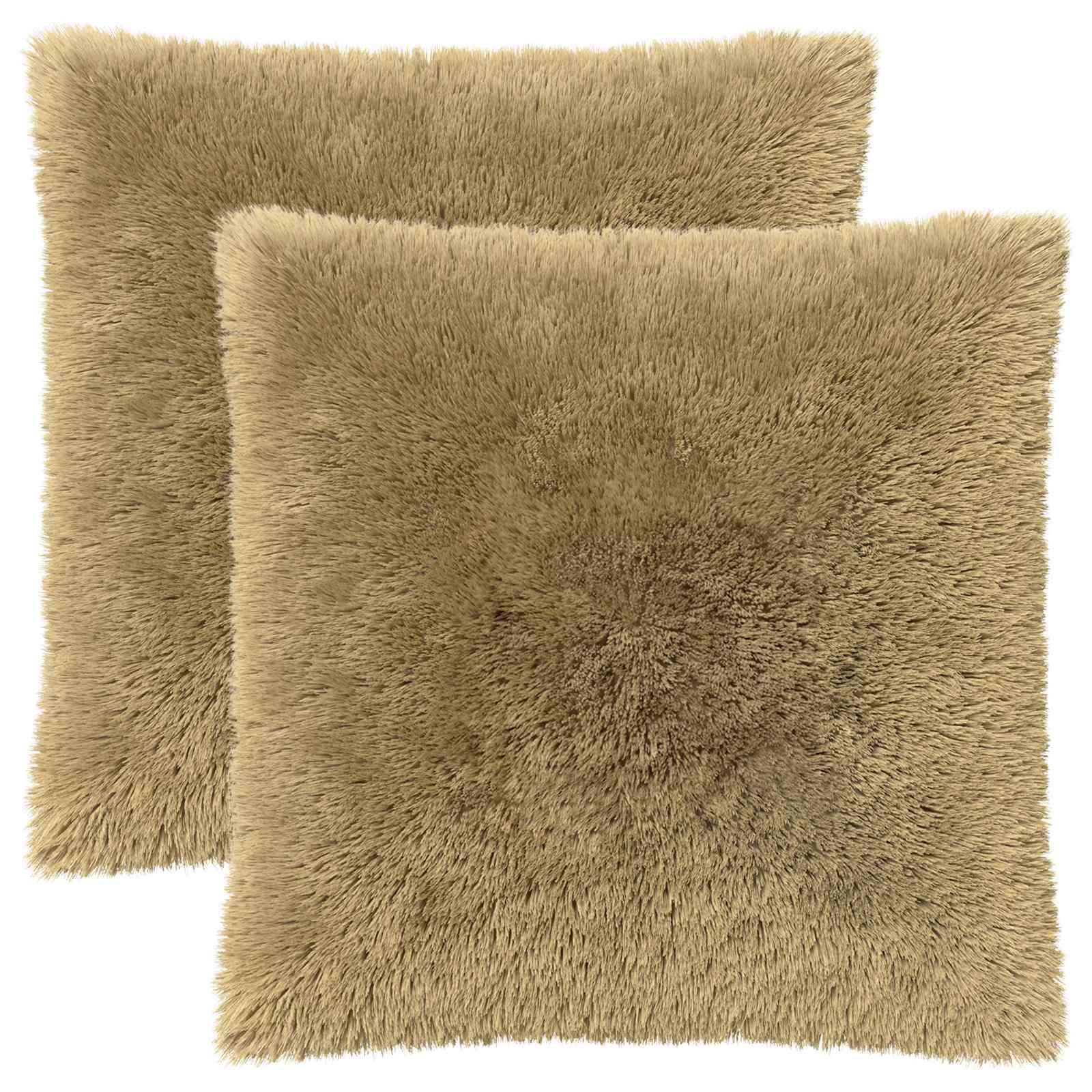 Pyntepuder HEERLEN 2 stk. 70 x 70 cm lysegrå PV fleece