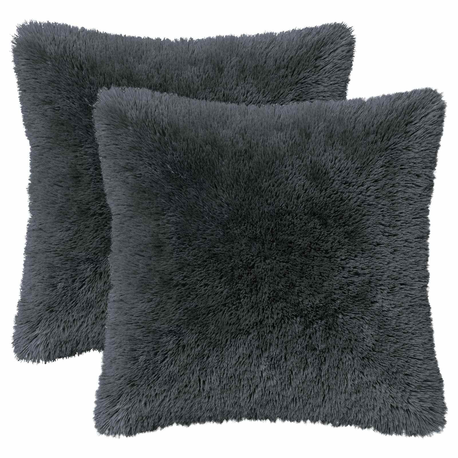 Pyntepuder HEERLEN 2 stk. 45 x 45 cm i antracit PV fleece