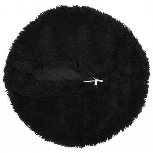 Rund pyntepude HEERLEN 2 stk. 40 cm sort PV fleece
