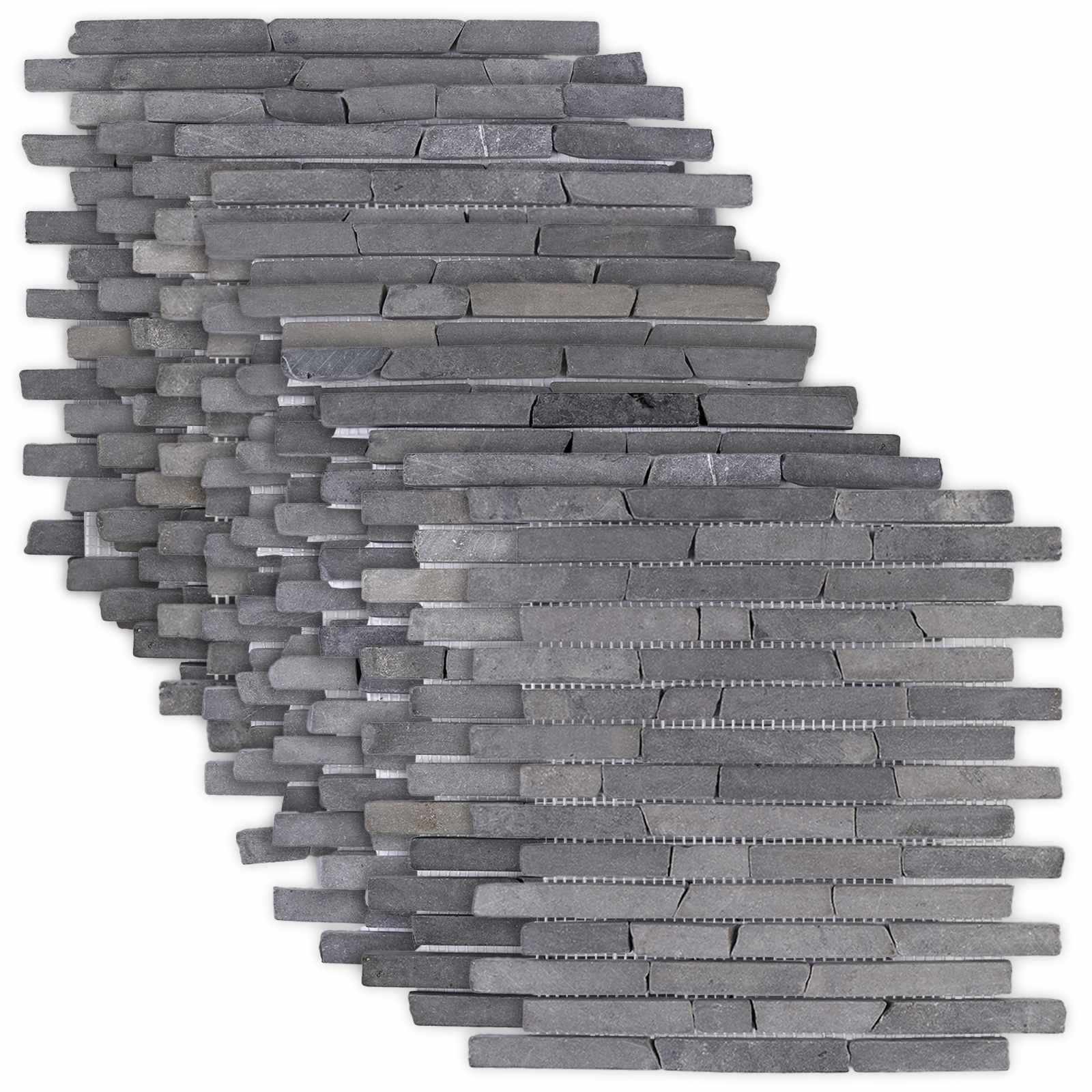 Mosaik fliser grå 30 x 30 cm marmor