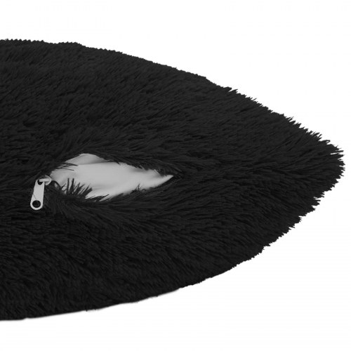 Pyntepuder HEERLEN 6 stk. 45 x 45 cm i sort PV fleece med fyld