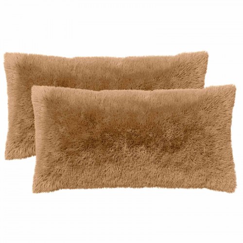 Pyntepuder HEERLEN 6 stk. 40 x 80 cm gråbrun i PV fleece