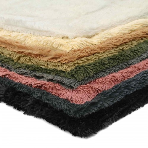 Pyntepuder HEERLEN 2 stk. lysegrå i PV fleece 50 x 75 cm