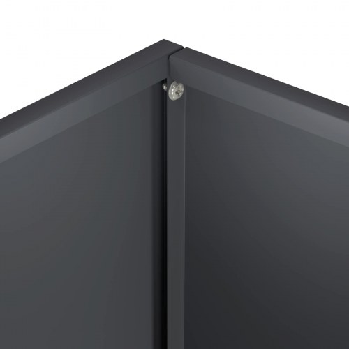 Blomsterkrukke i antracit 40 x 30 x 50 cm i koldvalset stål