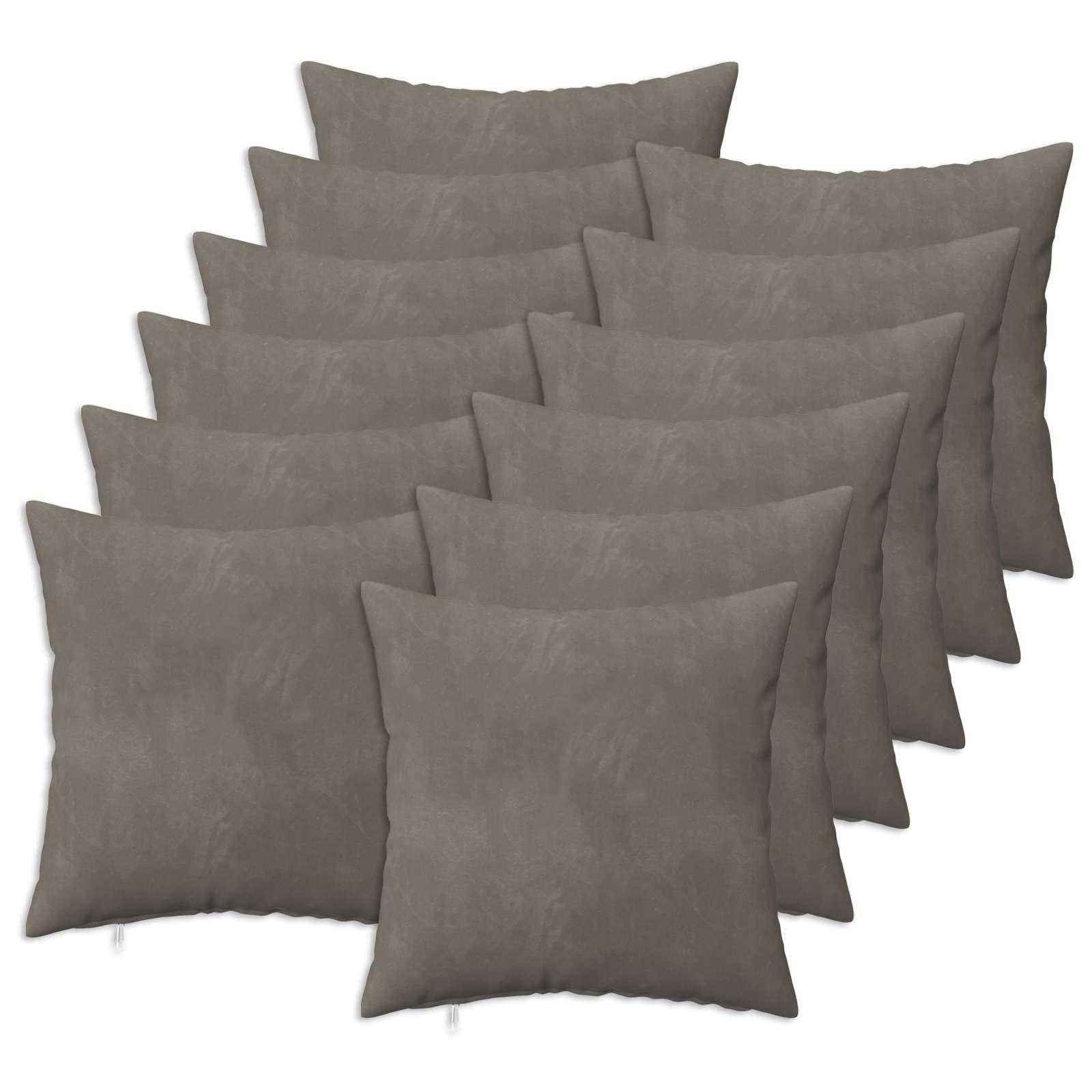 Pyntepuder HEERLEN 12 stk. i lysegrå fløjl 40 x 40 cm