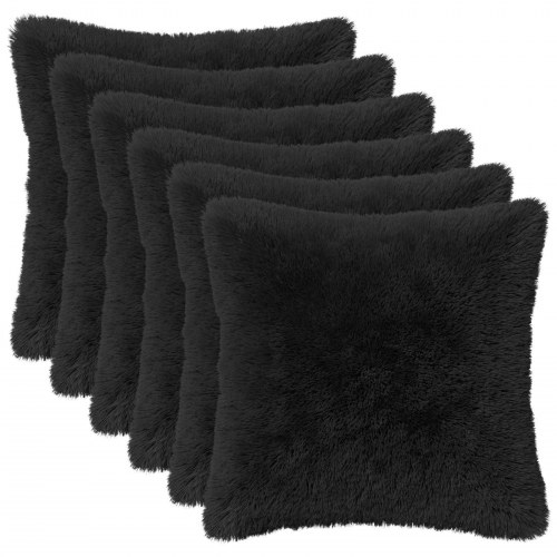Pyntepuder HEERLEN 6 stk. 35 x 35 cm sort PV fleece