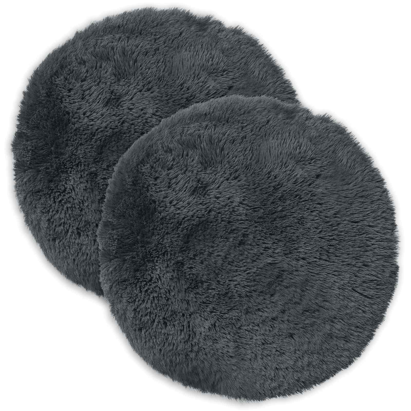 Runde pyntepuder HEERLEN 6 stk. antracit i PV fleece