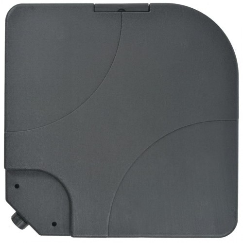 Haveparasol m. transportabel fod antracitgrå