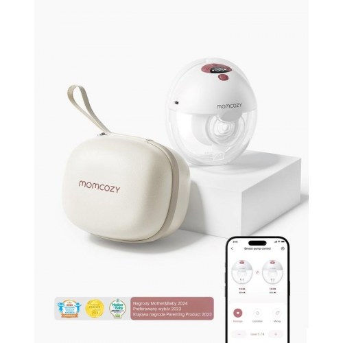 Momcozy M5 brystpumpe med appstyring - enkelt sæt, rød